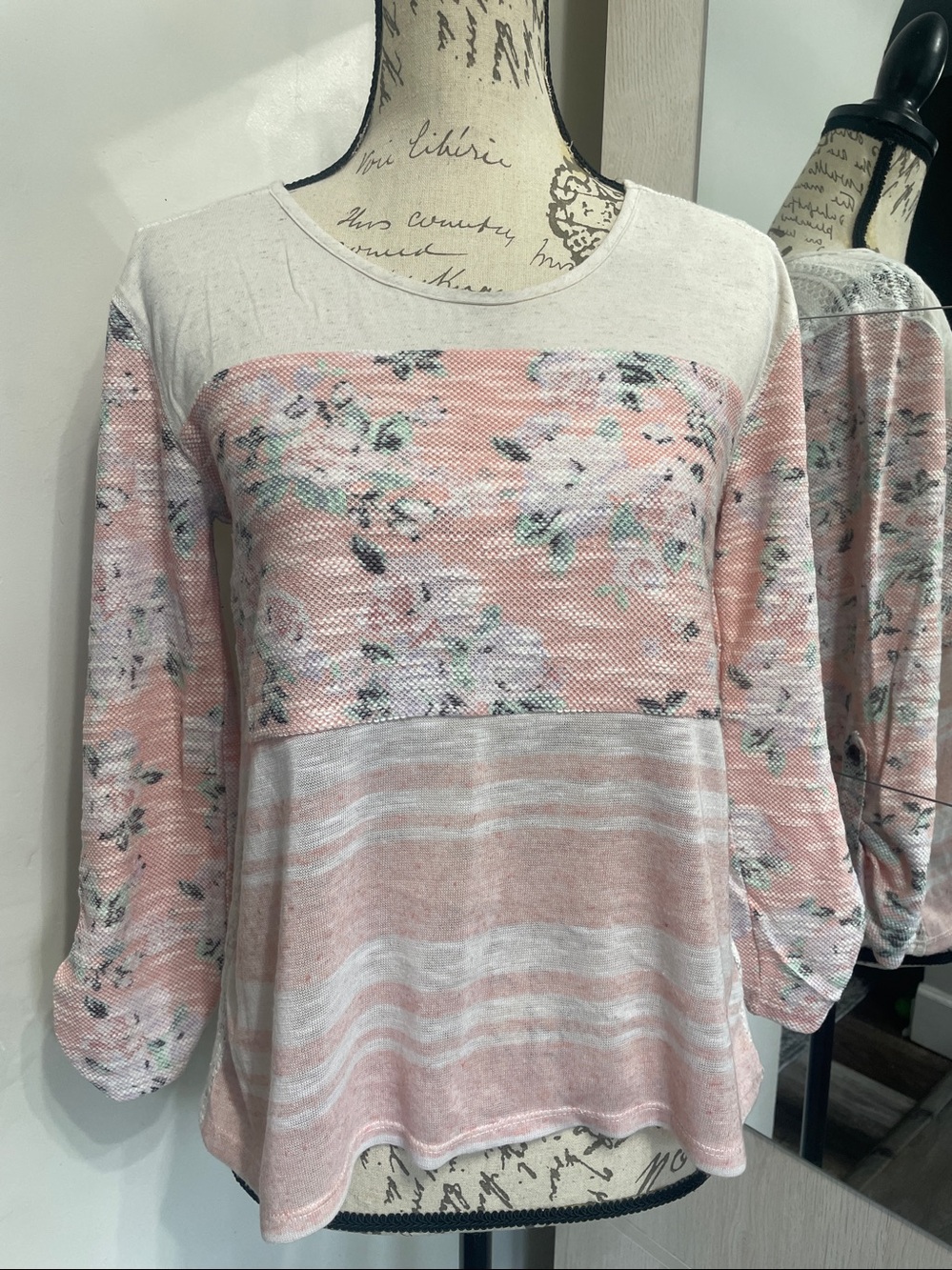 3/4 sleeve crop top